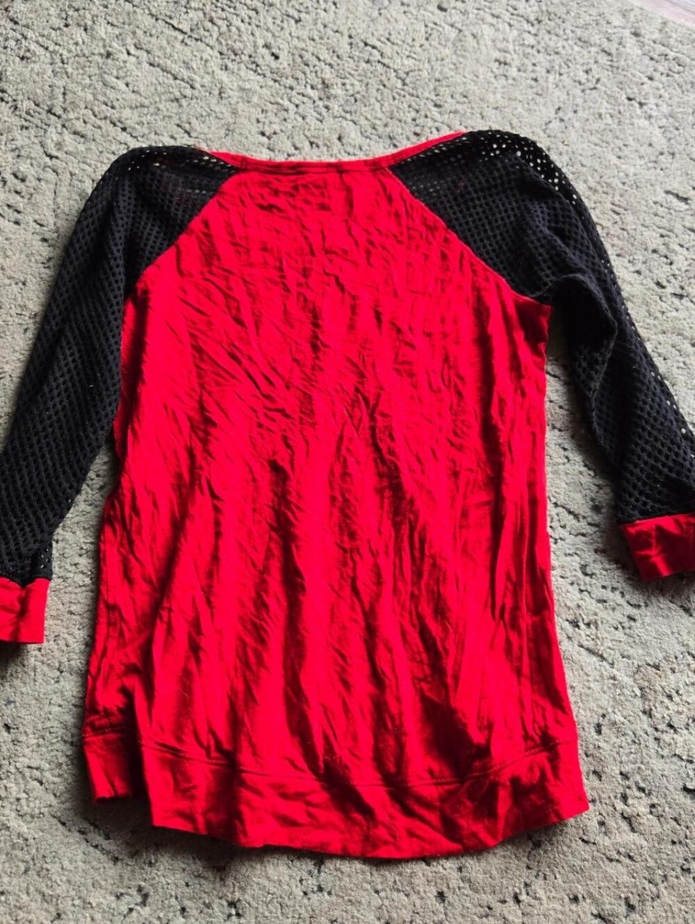 Express Punk Goth Fishnet Raglan Shirt - Picture 4 of 8